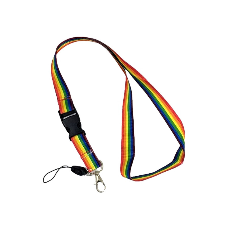 Pride Items Cordon Rainbow avec Clip 50cm